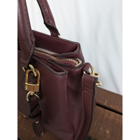 Nine West Tansy Jet Set Satchel Shoulder Purse Crossbody Bag Merlot Maroon - Picture 6 of 16